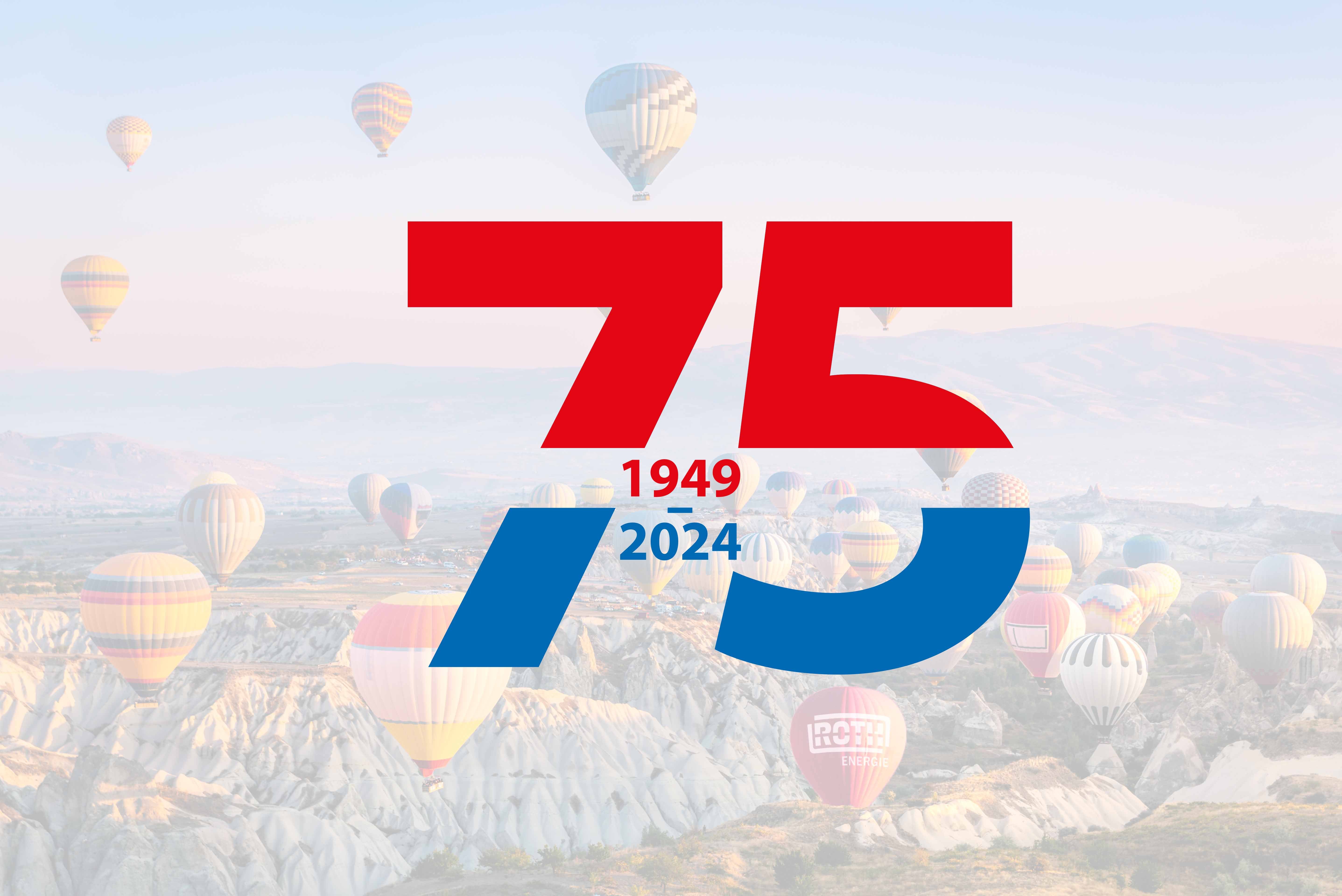 Heißluftballons mit Signet bunt