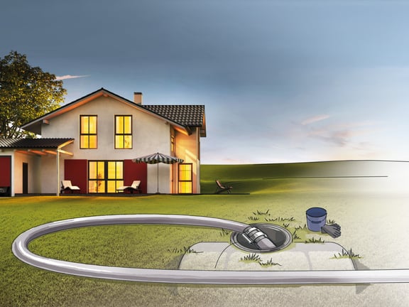 Modernes Haus bekommt Tankreinigung